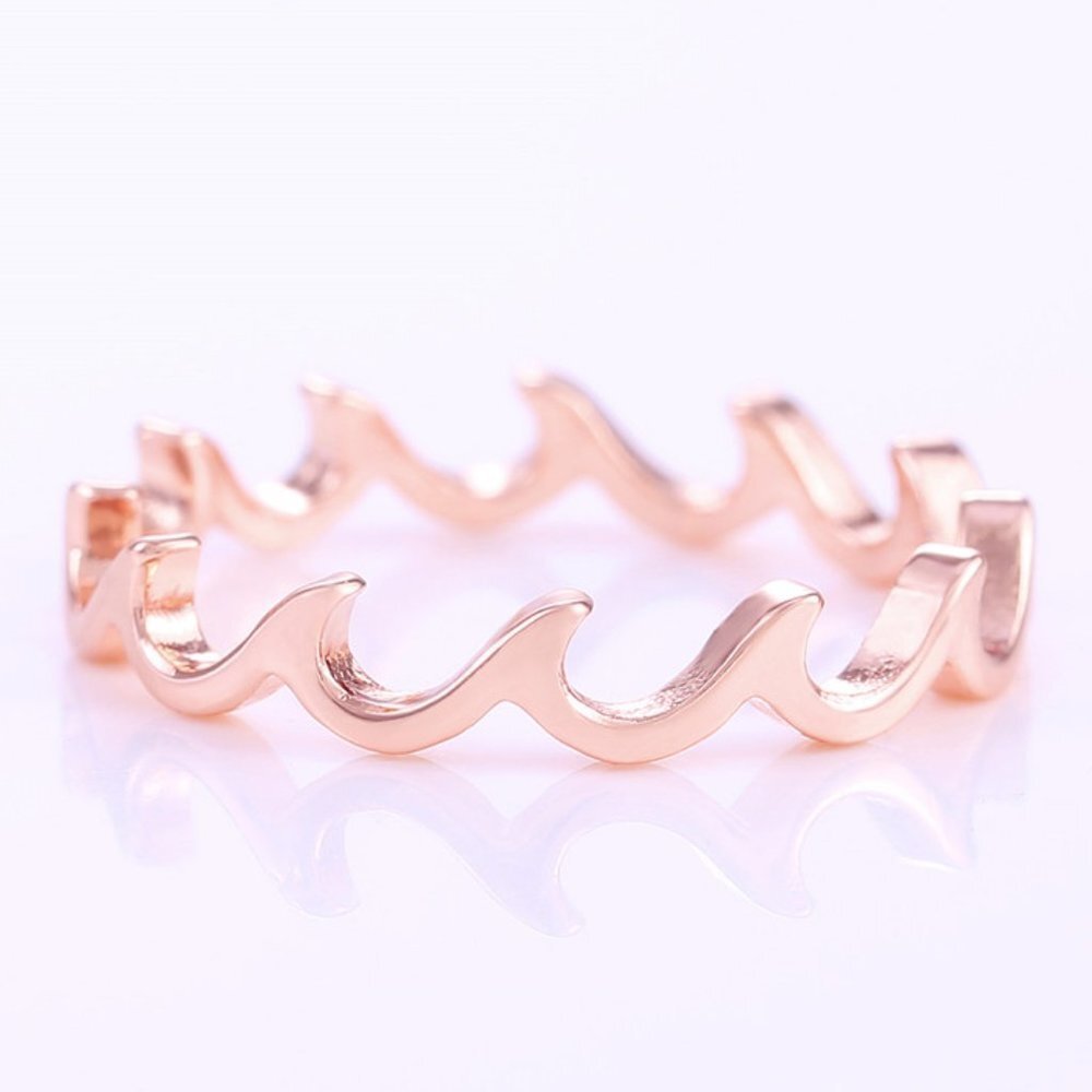 💝 Wave Fire Minimalist Simple Trendy Anillos Lovely Rings for Women, PD0…